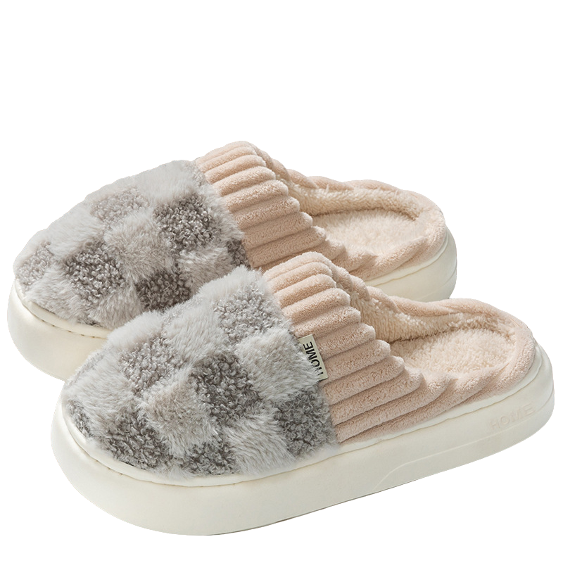 Alex | Unisex Cozy Slippers Checkered Design 1