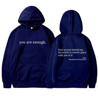 Alex | Unisex Hoodie Slogan Print Kangaroo Pocket 10