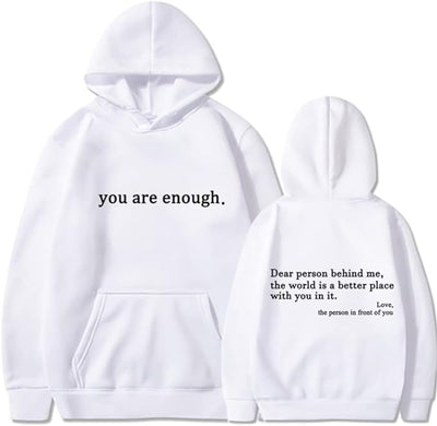 Alex | Unisex Hoodie Slogan Print Kangaroo Pocket 3