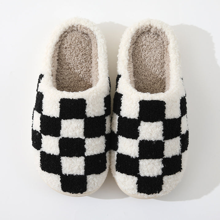 Alex | Unisex Indoor Slippers Checkerboard Pattern 1