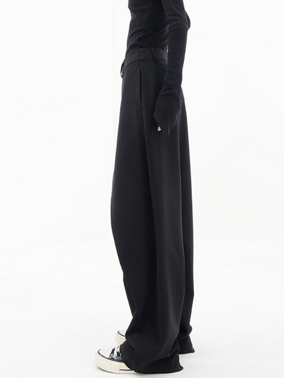 Ariana | Women's Baggy Trousers With Asymmetrical Waist Design 6