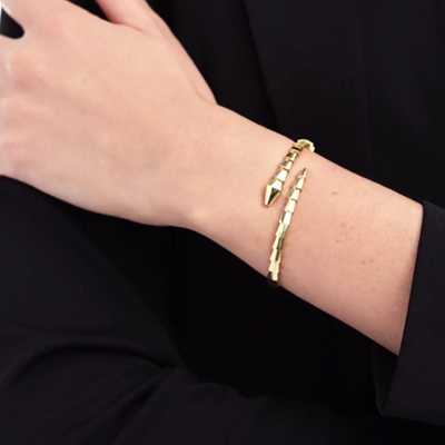 Ava | Viper Bracelet with Adjustable Fit in Silver and Gold 1