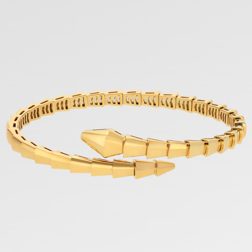 Ava | Viper Bracelet with Adjustable Fit in Silver and Gold 2