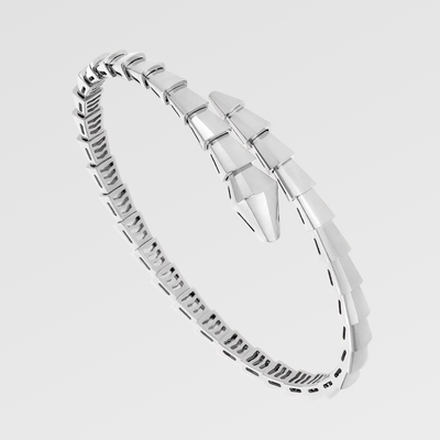 Ava | Viper Bracelet with Adjustable Fit in Silver and Gold 4