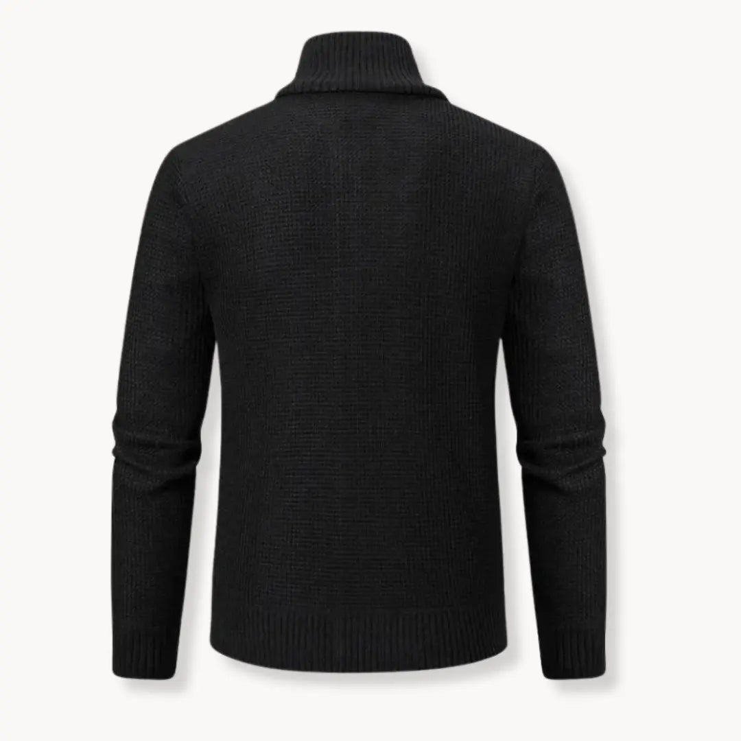 Blaise | Knit Sweater With Zip Front and Ribbed Trim 7