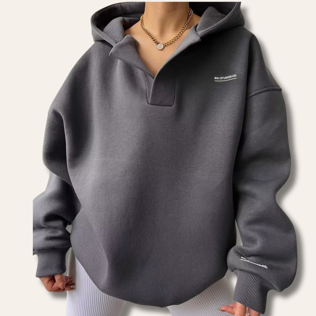 Candice | Women's Oversized Hoodie With Notch Neck 1