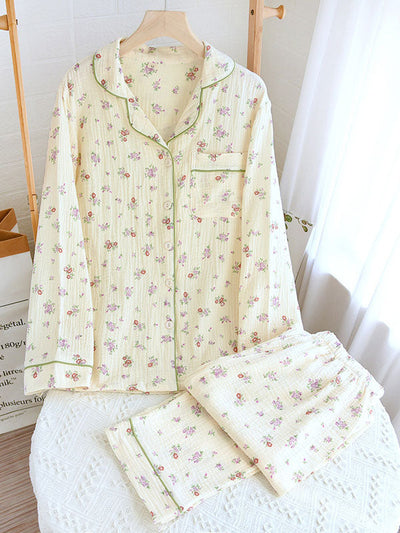 Carla | Women's Pyjama Set Floral Print Cotton 12