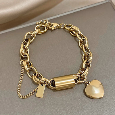 Chunky White Gold Bracelet – Durable and Stylish Accessory with Adjustable Length for Casual and Formal Wear 1