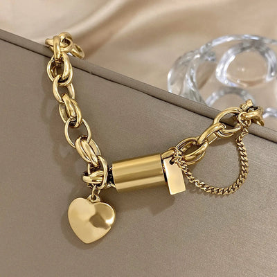 Chunky White Gold Bracelet – Durable and Stylish Accessory with Adjustable Length for Casual and Formal Wear 4