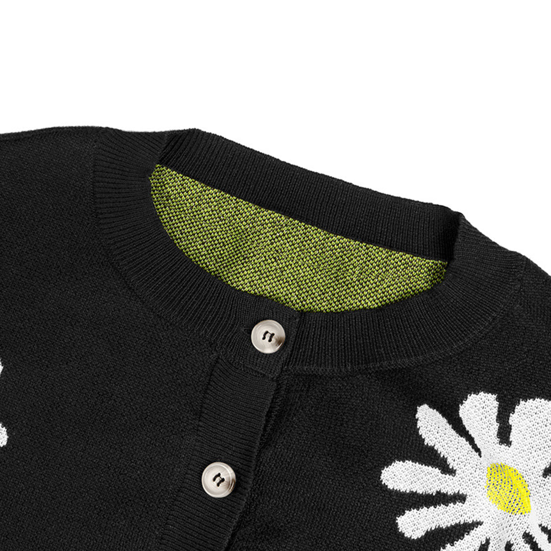 Clara | Women's Daisy Knit Cardigan with Button-Up Design 7