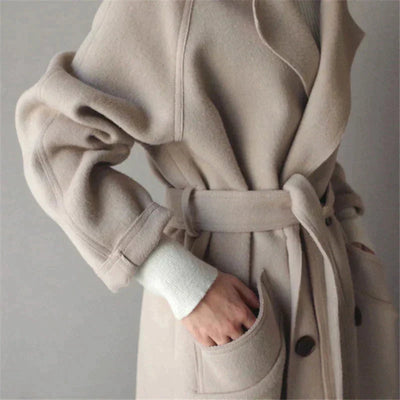 Darcy | Women's Long Wool Blend Trench Coat 1