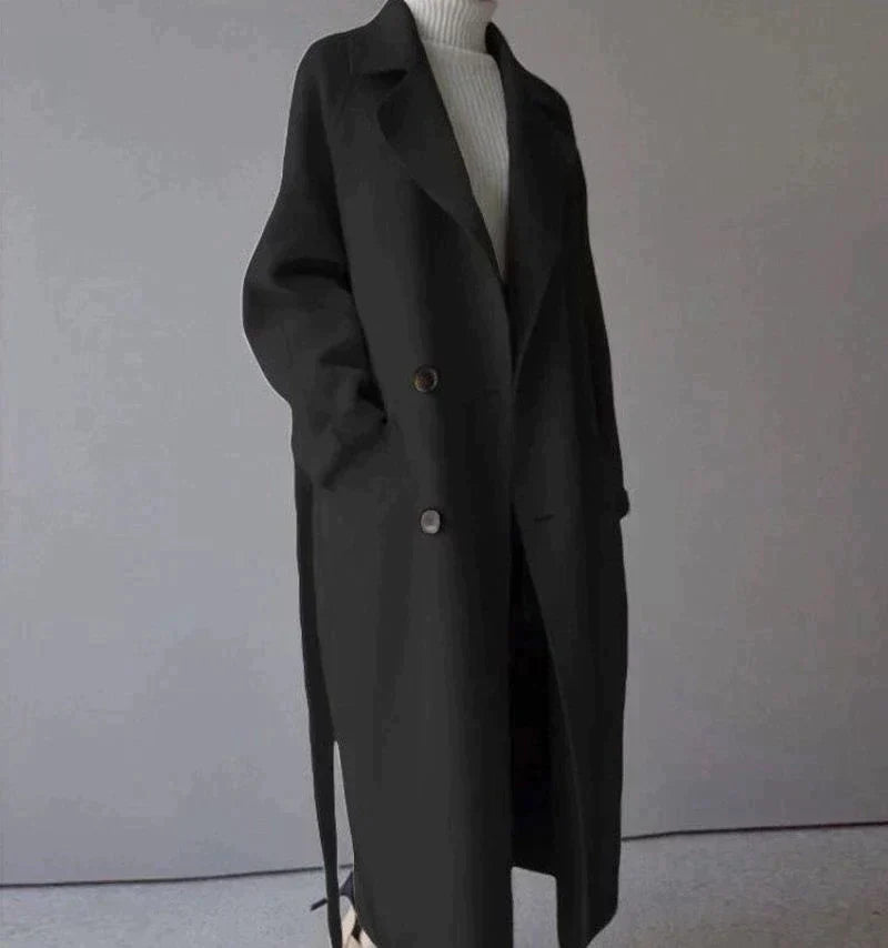 Darcy | Women's Long Wool Blend Trench Coat 5