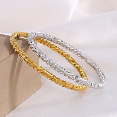 Elegant Gold-Plated Bracelet, Adjustable 7-8 Inches, Lightweight and Durable Design for Everyday Wear 2