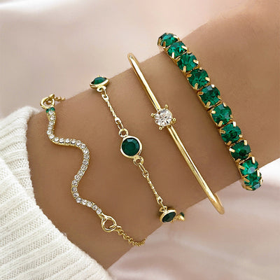 Elegant Gold Bracelet Set for Women - Adjustable, Lightweight, Versatile Design for Layering or Solo Wear 0