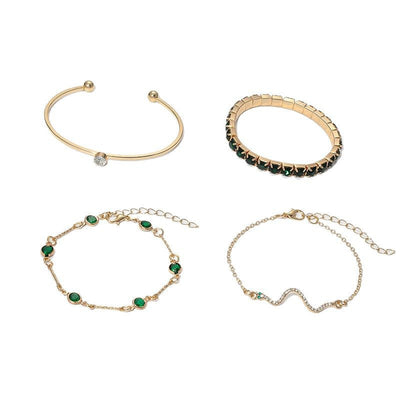 Elegant Gold Bracelet Set for Women - Adjustable, Lightweight, Versatile Design for Layering or Solo Wear 2