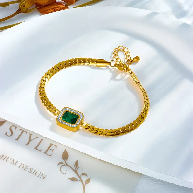 Elegant Gold Bracelet for Women, Adjustable 6.5 to 8 Inches, Lightweight Gold-Plated Alloy, Versatile Modern Design 2