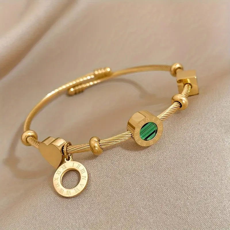 Elegant Gold Bracelet with Intricate Design – Emerence Rousseau Style 2