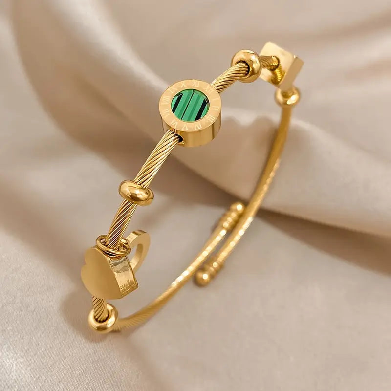 Elegant Gold Bracelet with Intricate Design – Emerence Rousseau Style 4