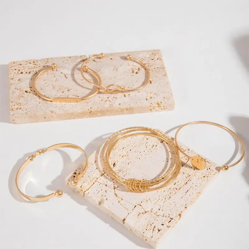 Elegant Gold Knotted Bracelet Set – Stylish Accessory for Any Occasion 2