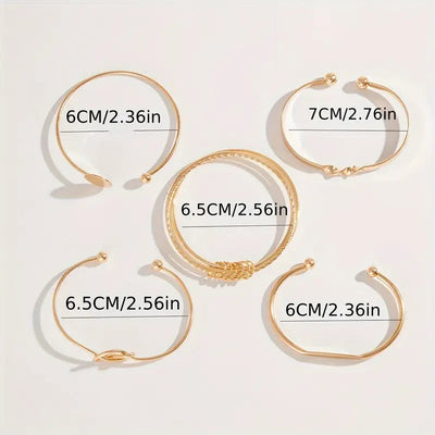 Elegant Gold Knotted Bracelet Set – Stylish Accessory for Any Occasion 4