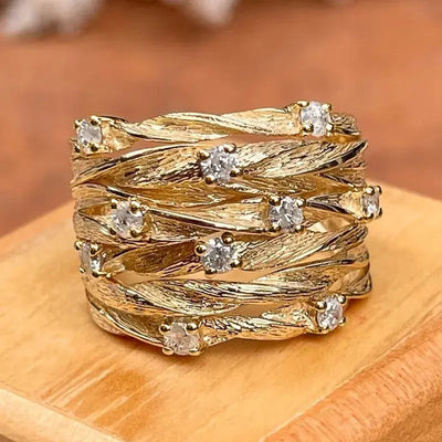 Elegant Vintage Gold Ring for Women - Handcrafted 14K Gold Jewelry, Timeless Design 0