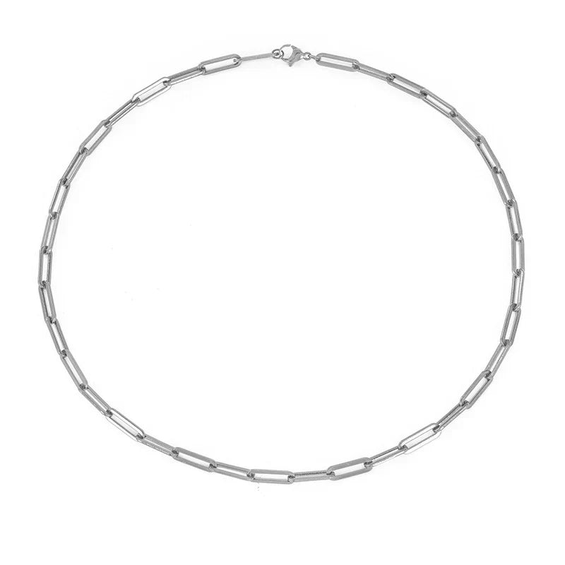 Elegant White Gold Chain Necklace – Adjustable 16-18 Inch Length, Lightweight Classic Design for Everyday or Special Occasions 0