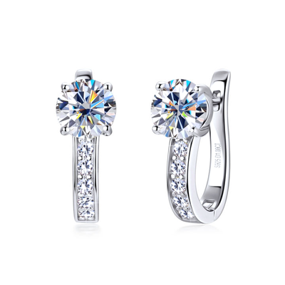 Elegant White Gold Channel Huggie Earrings for Women – Lightweight, Durable, and Stylish Accessory 0