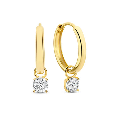 Elegant White Gold Earrings with Larmes de Lune Stone – Lightweight and Versatile Design for Any Occasion 4