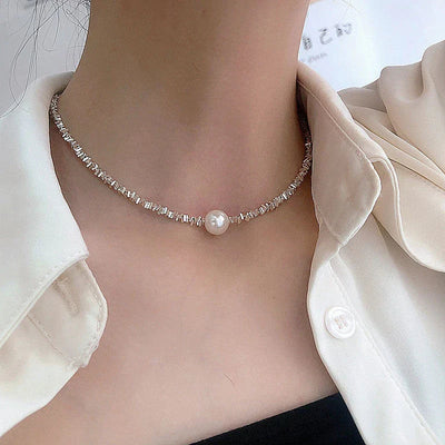 Elegant White Gold Pearl Necklace – Adjustable 18-Inch Timeless Jewelry for Any Occasion 0