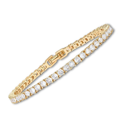 Elegant White Gold Tennis Bracelet – Classic Design, Adjustable Length, Lightweight for Timeless Style 1