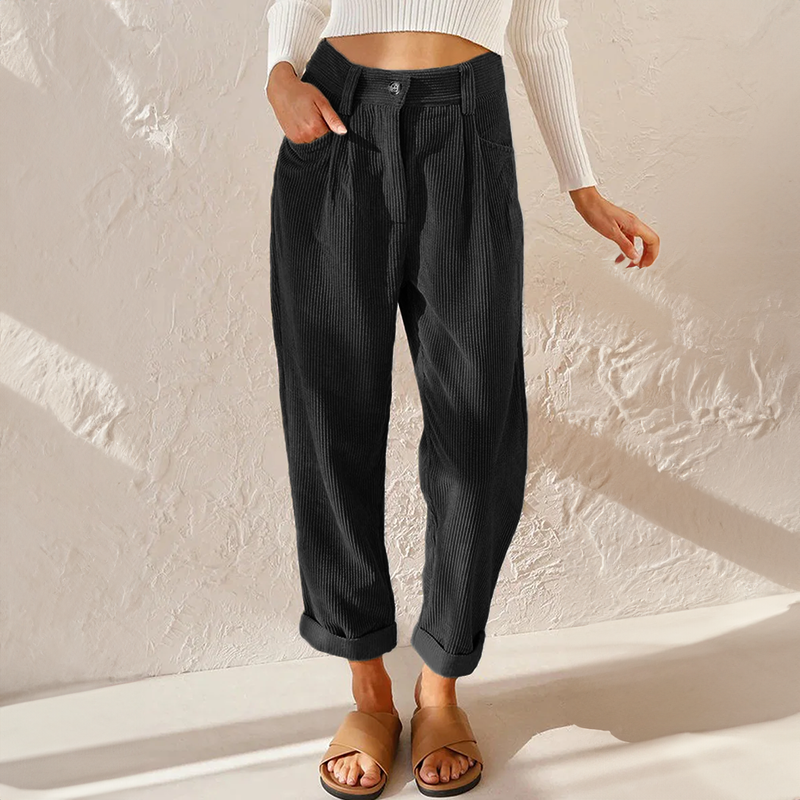 Elise | Women's Casual Corduroy Pants With Elastic Waistband 6