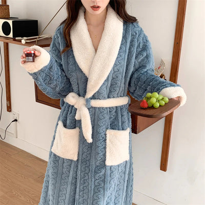 Esmee | Feline Flannel Bathrobe Thicker Design 4