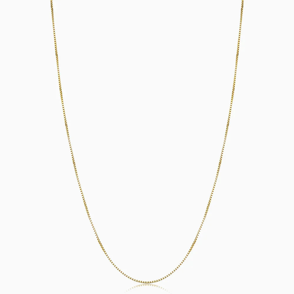Gold Bodega Box Necklace - Elegant Gold Chain with Adjustable Length for Everyday and Special Occasions 0