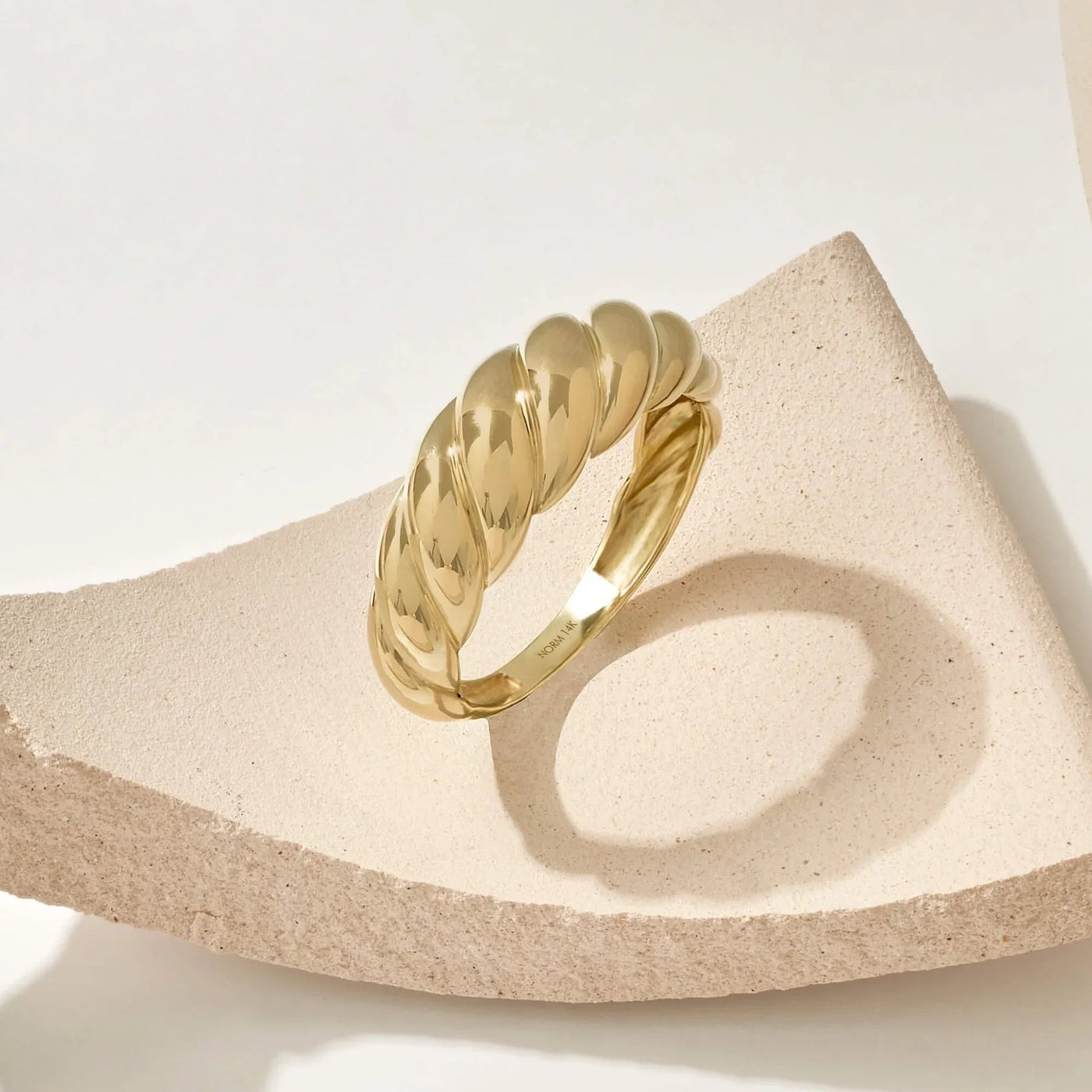 Gold Croissant Ring – Unique Design, High-Quality Gold Jewelry, Versatile Stacking Ring for Women 2