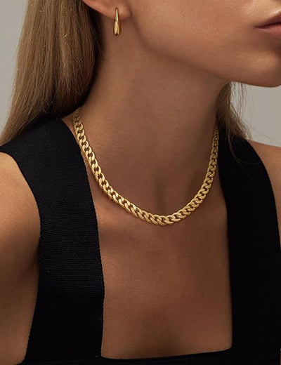 Gold Cuban Link Necklace – Chunky Design, Adjustable Length, Elegant Statement Jewelry for Casual and Formal Wear 4
