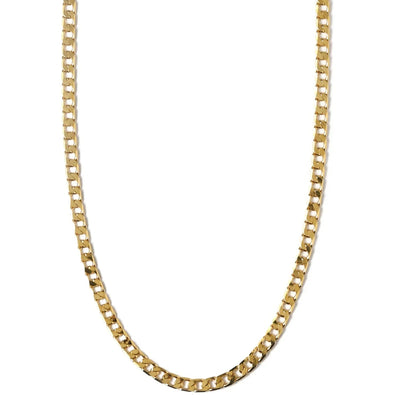 Gold Flat Link Curb Chain Necklace – 18-Inch Stylish Gold Necklace for Timeless Elegance 0