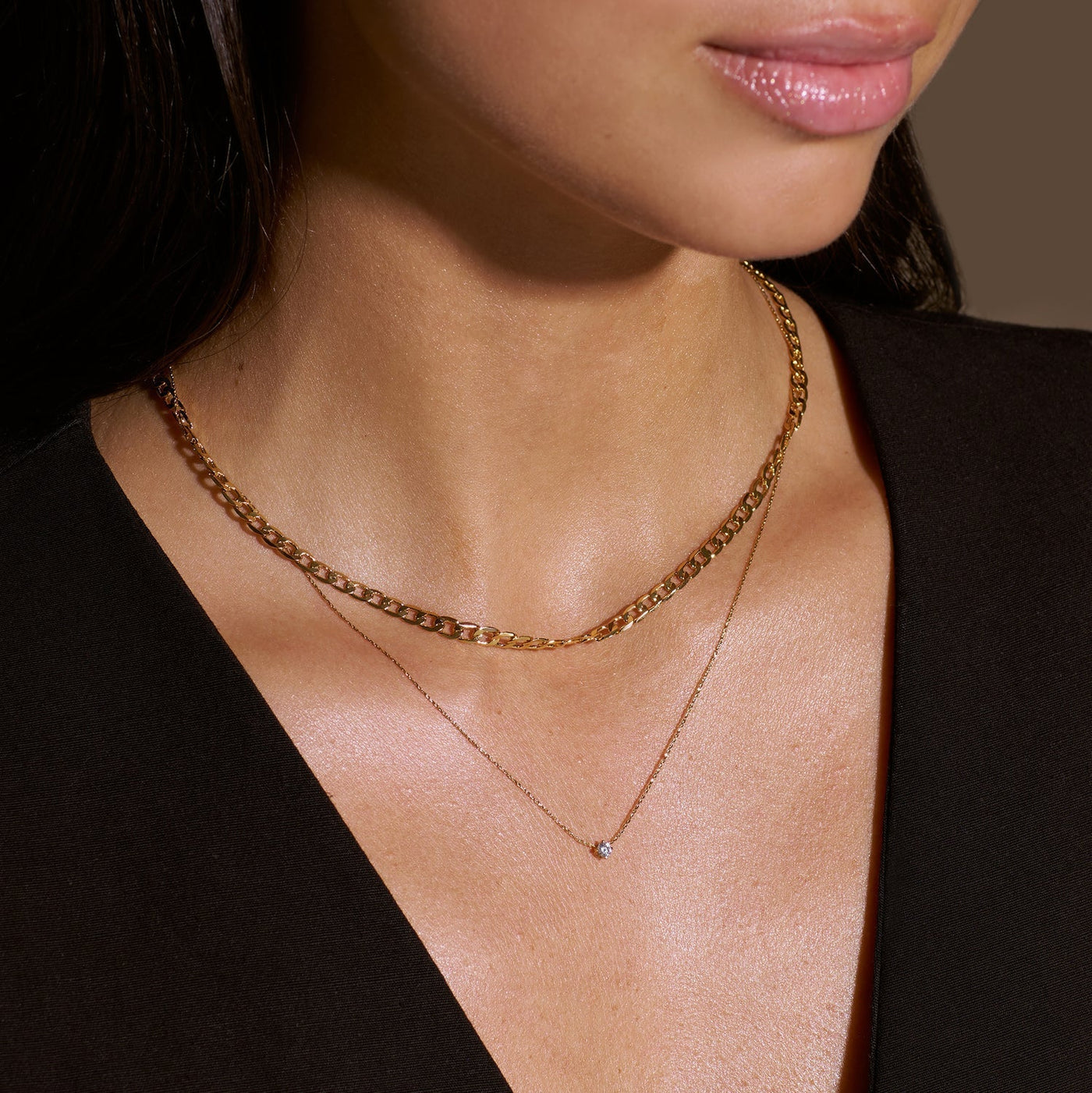 Gold Flat Link Curb Chain Necklace – 18-Inch Stylish Gold Necklace for Timeless Elegance 3