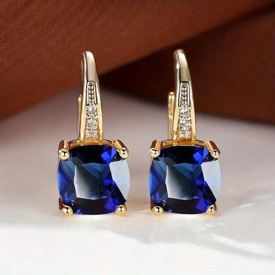 Gold Mystic Stone Hoop Earrings – Elegant and Stylish Accessory 4