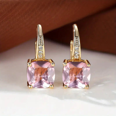 Gold Mystic Stone Hoop Earrings – Elegant and Stylish Accessory 6