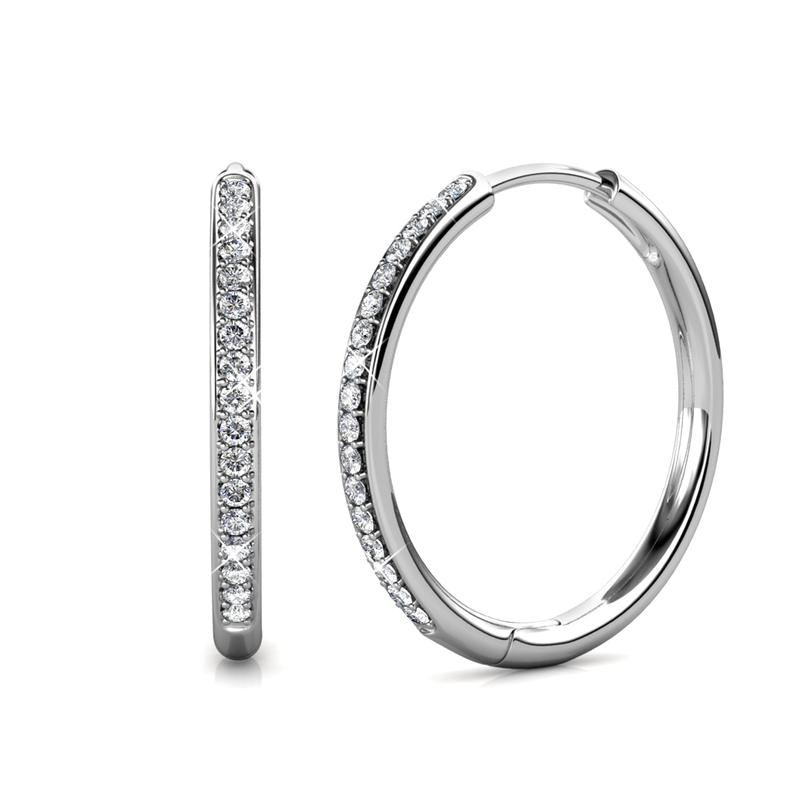 Gold Pave Earrings with Sparkling Design – Elegant Gold-tone Metal Earrings for Everyday and Formal Wear 1