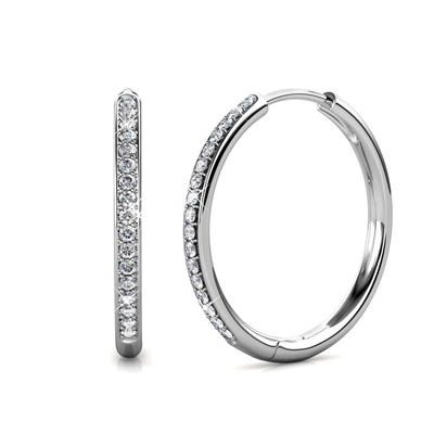 Gold Pave Earrings with Sparkling Design – Elegant Gold-tone Metal Earrings for Everyday and Formal Wear 1