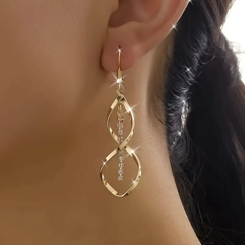 Gold Spiral Earrings for Women – Elegant Lightweight Design, Perfect for Everyday Wear 0