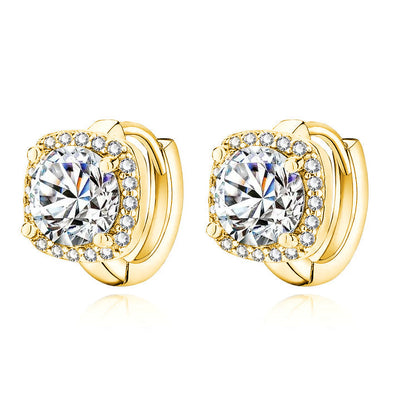 Gold Square Earrings – Elegant Nadine Design for Everyday Wear 0