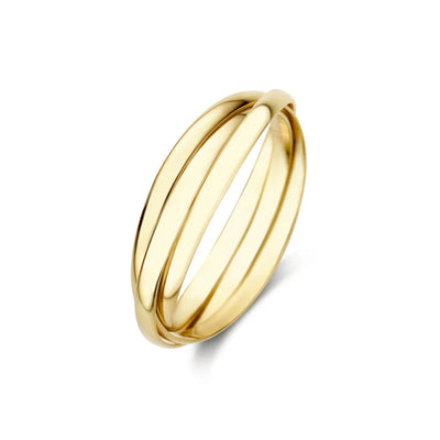 Gold Trielle Ring – Elegant Design, Unique Detailing, Lightweight and Comfortable Fit, Multiple Sizes Available 0