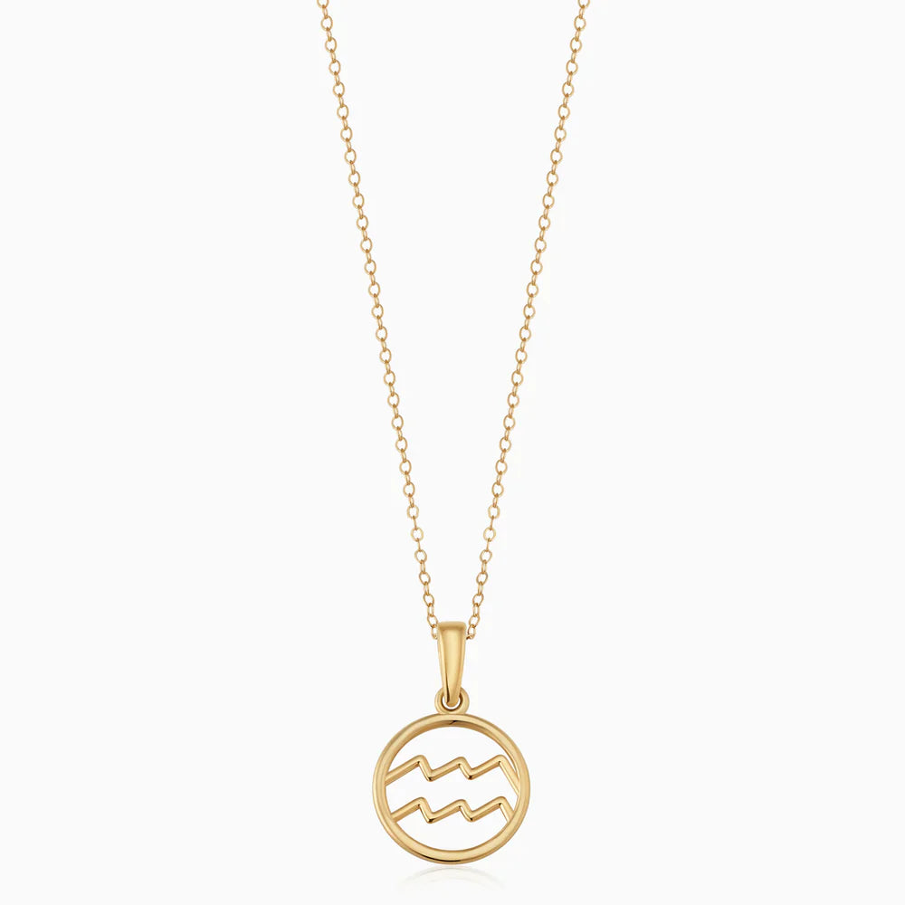 Gold Zodiac Sign Necklace, Adjustable 16-18 Inch Chain, Personalized Astrological Pendant, Lightweight Gold-Plated Jewelry 0
