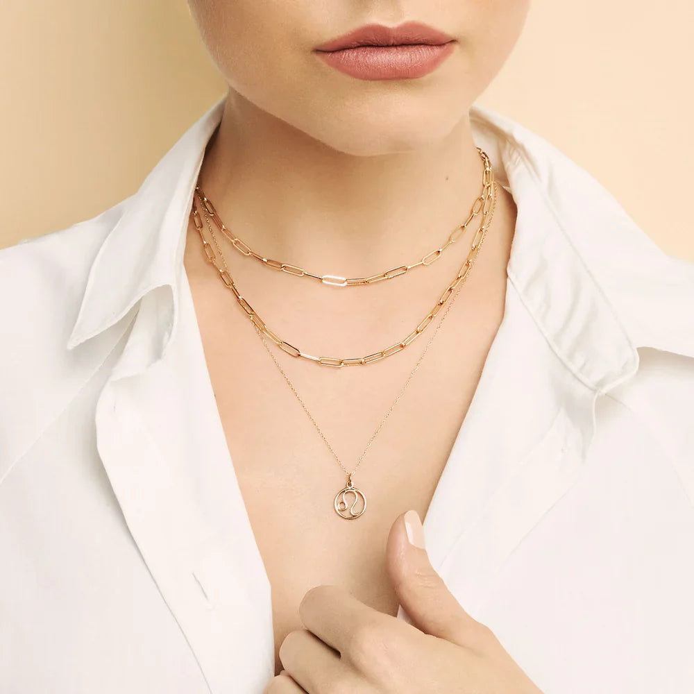 Gold Zodiac Sign Necklace, Adjustable 16-18 Inch Chain, Personalized Astrological Pendant, Lightweight Gold-Plated Jewelry 2