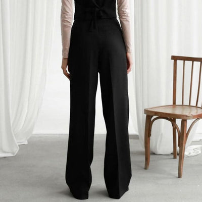 Harper | Women's High-Waisted Wide-Leg Pants With Pleats 3