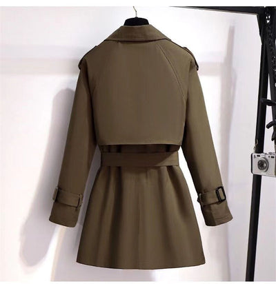 Katherine | Women's Double-Breasted Slim Trench Coat with Adjustable Waist 1