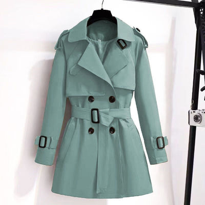 Katherine | Women's Double-Breasted Slim Trench Coat with Adjustable Waist 2