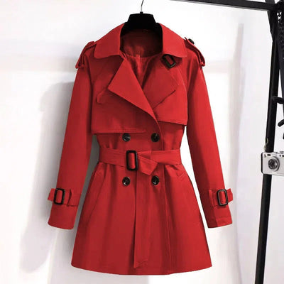 Katherine | Women's Double-Breasted Slim Trench Coat with Adjustable Waist 3